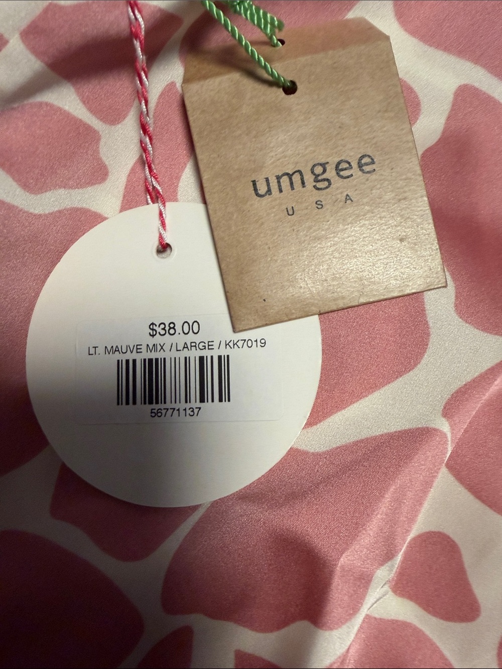 Umgee Pink and White Giraffe-Print Button-Down Blouse - Picture 2 of 2